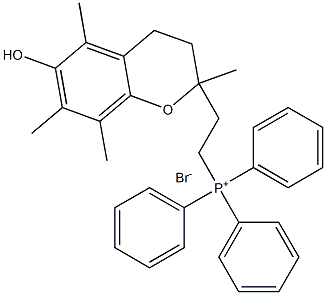 2-(2-(triphenylphosphonio)ethyl)-3,4-dihydro-2,5,7,8-tetramethyl-2H-1-benzopyran-6-ol bromide Struktur