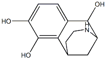 7,8-dihydroxy-1,2,3,4,5,6-hexahydro-2,6-methano-3-benzazocin-1-ol Struktur