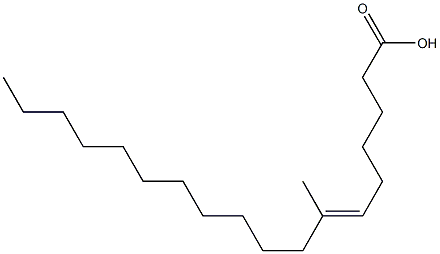 7-methyl-6-octadecenoic acid Struktur