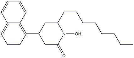 1-hydroxy-4-(1-naphthyl)-6-octylpiperidine-2-one Struktur