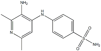 4-amino-N-(2,6 bis-methylamino-pyridin-4-yl)-benzene sulfonamide Struktur