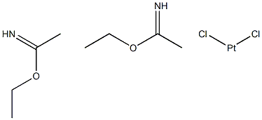 dichlorobis(1-ethoxyethanimine)platinum(II) Struktur