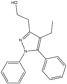 1,5-diphenyl-3-(2-hydroxyethyl)-4-ethylpyrazole Struktur