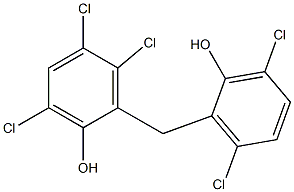 2,2'-DIHYDROXY-3,3',5,6,6'-PENTACHLORODIPHENYLMETHANE Struktur