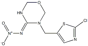 3-(2-CHLORO-THIAZOL-5YLMETHYL)-(1,3,5)-OXADIAZINAN-4-YLIDENE-N-NITROAMINE Struktur