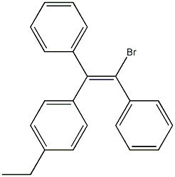 1-BROMO-2-(PARA-ETHYLPHENYL)-1,2-DIPHENYLETHYLENE Struktur