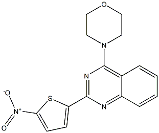 QUINAZOLINE,4-MORPHOLINO-2-(5-NITRO-2-THIENYL)- Struktur