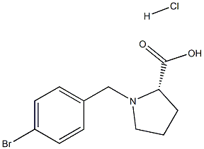 (S)-alpha-(4-bromo-benzyl)-proline hydrochloride Struktur