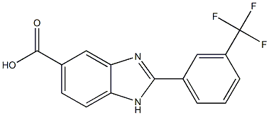 2-(3-Trifluoromethylphenyl)-1H-benzimidazole-5-carboxylic acid Struktur