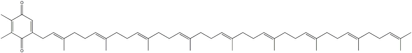 2,3-dimethyl-5-[(2E,6E,10E,14E,18E,22E,26E,30E)-3,7,11,15,19,23,27,31,35-nonamethylhexatriaconta-2,6,10,14,18,22,26,30,34-nonaenyl]cyclohexa-2,5-diene-1,4-dione Struktur