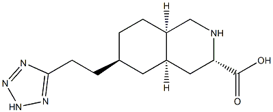 (3S,4aR,6R,8aR)-6-[2-(2H-tetrazol-5-yl)ethyl]-1,2,3,4,4a,5,6,7,8,8a-decahydroisoquinoline-3-carboxylic acid Struktur