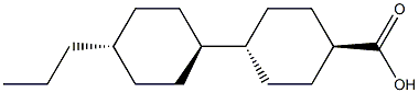 trans-4-(trans-4-propylcyclohexyl)cyclohexyl carboxylic acid Struktur