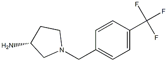 (3R)-1-[4-(trifluoromethyl)benzyl]pyrrolidin-3-amine Struktur