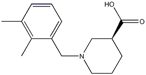 (3S)-1-(2,3-dimethylbenzyl)piperidine-3-carboxylic acid Struktur