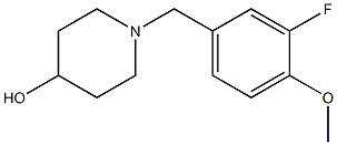 1-(3-fluoro-4-methoxybenzyl)piperidin-4-ol Struktur