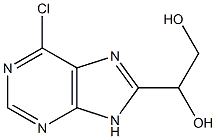 1-(6-chloro-9H-purin-8-yl)ethane-1,2-diol Struktur