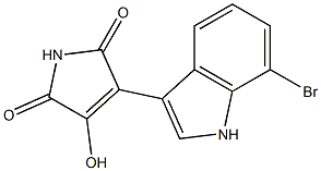 3-(7-bromo-1H-indol-3-yl)-4-hydroxy-1H-pyrrole-2,5-dione Struktur