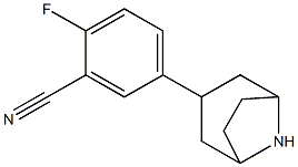 5-(8-azabicyclo[3.2.1]oct-3-yl)-2-fluorobenzonitrile Struktur