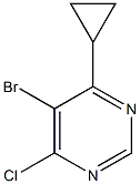 5-bromo-4-chloro-6-cyclopropylpyrimidine Struktur