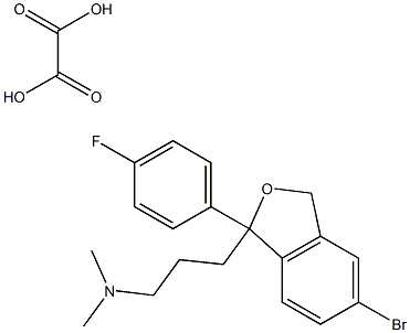 5-Bromo-1-(3-Dimethylaminopropyl)-1-(4-fluorophenyl)-1,3-dihydroisobenzofuran
oxalate Struktur