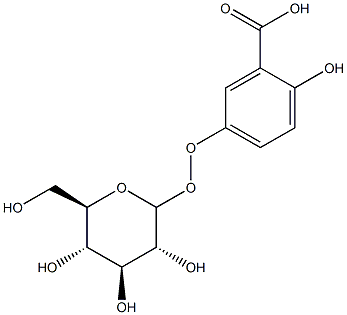 3-Carboxy-4-hydroxy-phenoxy glucoside Struktur