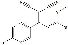 2-(4-CHLOROPHENYL)-4,4-BIS(METHYLTHIO)- 1,3-BUTADIEN-1,1-DICARBONITRILE 98% Struktur