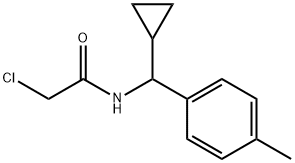 2-CHLORO-N-[CYCLOPROPYL(4-METHYLPHENYL)METHYL]ACETAMIDE Struktur