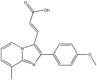 3-[2-(4-METHOXY-PHENYL)-8-METHYL-IMIDAZO[1,2-A]-PYRIDIN-3-YL]-ACRYLIC ACID 96% Struktur