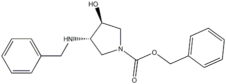 trans-3-Benzylamino-1-Cbz-4-hydroxypyrrolidine Struktur