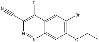 6-bromo-4-chloro-7-ethoxycinnoline-3-carbonitrile Struktur