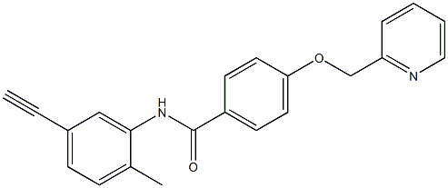 N-(5-ethynyl-2-methylphenyl)-4-(pyridin-2-ylmethoxy)benzamide Struktur