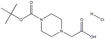 2-(1-TERT-BUTOXYCARBONYLPIPERAZIN-4-YL)ACETIC ACID HYDROCHLORIDE Struktur