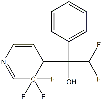 2,2,3,3,3-PENTAFLUORO-1-PHENYL-1-(4-PYRIDYL)ETHANOL Struktur