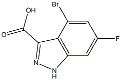 4-BROMO-6-FLUORO-INDAZOLE-3-CARBOXYLIC ACID Struktur