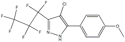 4-CHLORO-5-(4-METHOXYPHENYL)-3-(PERFLUOROPROPYL)PYRAZOLE Struktur