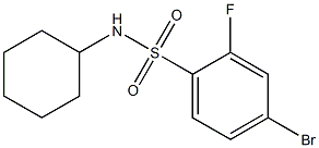 4-bromo-N-cyclohexyl-2-fluorobenzenesulfonamide Struktur