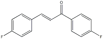 (E)-1,3-bis(4-fluorophenyl)prop-2-en-1-one Struktur