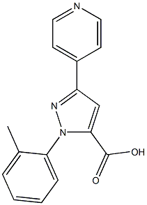 3-(pyridin-4-yl)-1-o-tolyl-1H-pyrazole-5-carboxylic acid Struktur