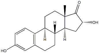 1,3,5(10)-Estratrien-3,16a-diol-17-one Struktur