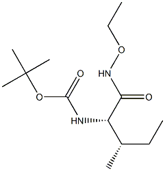 Boc-L-isoleucine N,O-dimethylhydroxyamide Struktur