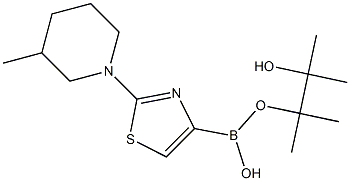 2-(3-METHYLPIPERIDIN-1-YL)THIAZOLE-4-BORONIC ACID PINACOL ESTER Struktur