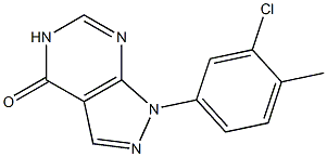 1-(3-CHLORO-4-METHYL-PHENYL)-1,5-DIHYDRO-PYRAZOLO[3,4-D]PYRIMIDIN-4-ONE Struktur