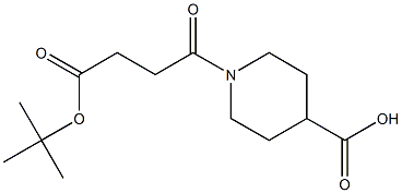 1-(3-TERT-BUTOXYCARBONYL-PROPIONYL)-PIPERIDINE-4-CARBOXYLIC ACID Struktur