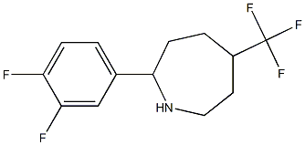 2-(3,4-DIFLUOROPHENYL)-5-(TRIFLUOROMETHYL)AZEPANE Struktur