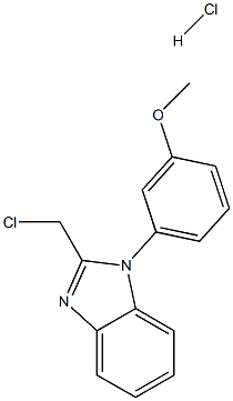 2-(CHLOROMETHYL)-1-(3-METHOXYPHENYL)-1H-BENZIMIDAZOLE HYDROCHLORIDE Struktur