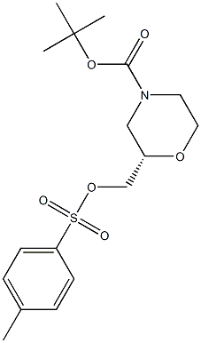 2-(S)-(TOLUENE-4-SULFONYLOXYMETHYL)-MORPHOLINE-4-CARBOXYLIC ACID TERT-BUTYL ESTER Struktur