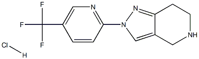 2-[5-(TRIFLUOROMETHYL)PYRIDIN-2-YL]-4,5,6,7-TETRAHYDRO-2H-PYRAZOLO[4,3-C]PYRIDINE HCL Struktur