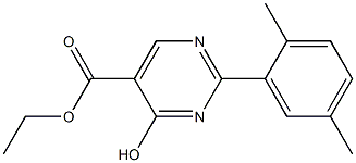 ETHYL 2-(2,5-DIMETHYLPHENYL)-4-HYDROXYPYRIMIDINE-5-CARBOXYLATE Struktur