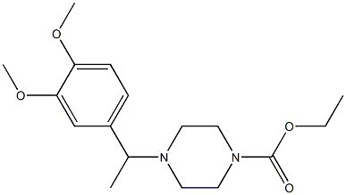 ETHYL 4-[1-(3,4-DIMETHOXYPHENYL)ETHYL]PIPERAZINE-1-CARBOXYLATE Struktur