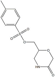 TOLUENE-4-SULFONIC ACID 5-OXO-MORPHOLIN-2-YLMETHYL ESTER Struktur